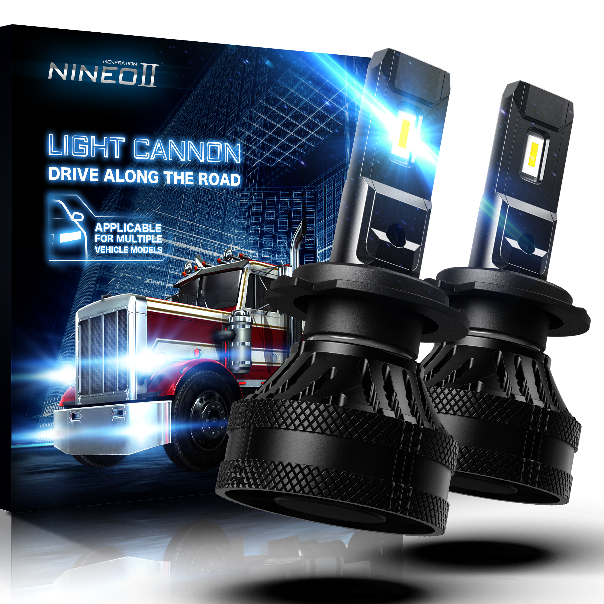 NINEO H7 LED Bulbs, 30000LM 120W High Brightness| Magnetic